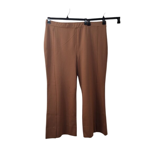 Marla Wynne: 360 Stretch Soft Flare Pant, Size 2X, Dark Caramel Camel - Picture 2 of 6